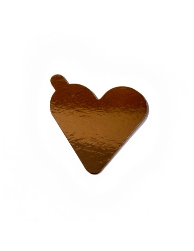 LENGÜETA CORAZÓN 9 x 9 cm ORO/BLANCO