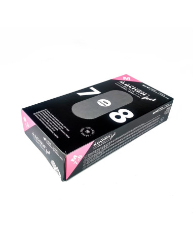 GUANTE NITRILO NEGRO M 7-8 SIN/P (pk.100u)Guantes obrador