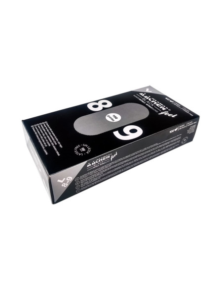 GUANTE NITRILO NEGRO L 8-9 SIN/P (pk.100u)Guantes obrador