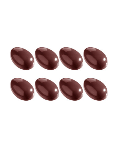 MOLDE HUEVO 1/2 LISO CW1251 70x47mm 8cHuevos