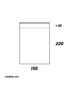 BOLSA 150x220+30mm SOLAPA ADHESIVA (100u)