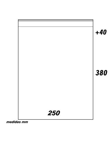 BOLSA 25x38+4cm SOLAPA ADHESIVA (100u)Bolsas Solapa Adhesiva