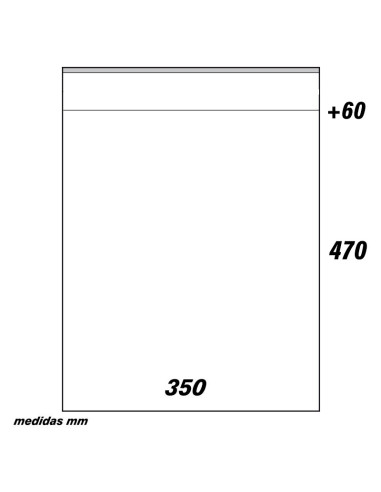 BOLSA 35x47+6cm SOLAPA ADHESIVA (100u)Bolsas Solapa Adhesiva