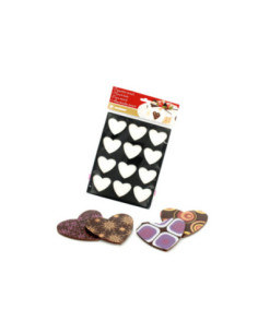 CHABLON CORAZÓN 140x184mm 12piezas 40x33mm