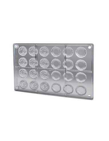 MOLDE ROSA 27x27,8xh20,1mm 12+12p 175x275mm 10g