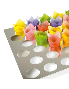 BANDEJA INOX TULIPCUPS 51 alv D4,5 - 60x40cm