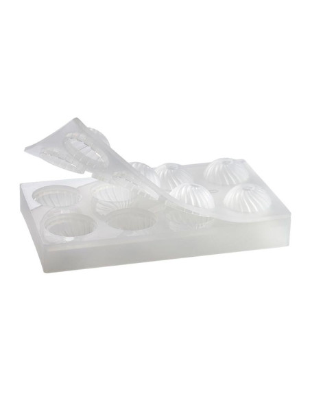 MOLDE ESFERA 3D RAYADA - AF004 - 8p D55mmEsferas 3D