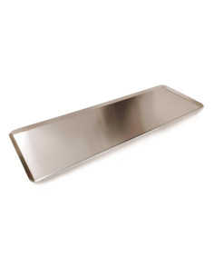 BANDEJA 600x200x10mm CÓNICA ANODIZADA PLATA