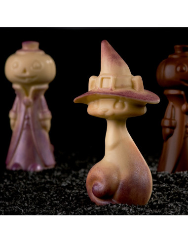 GATO + CALABAZA 4p POLICARBONATO MAGNÉTICOHalloween