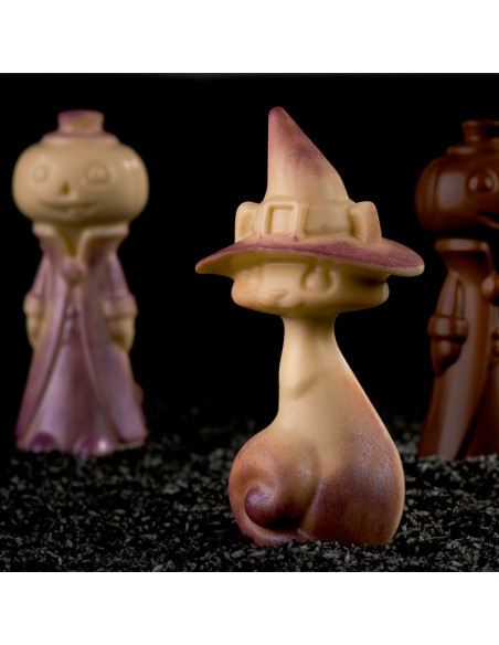 GATO + CALABAZA 4p POLICARBONATO MAGNÉTICOHalloween