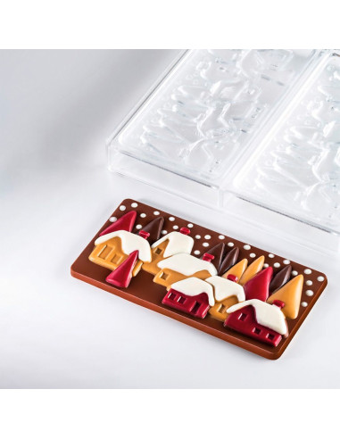 MOLDE PC5038 TABLETA PUEBLO NAVID. 154x77xh10mm 3cTabletas