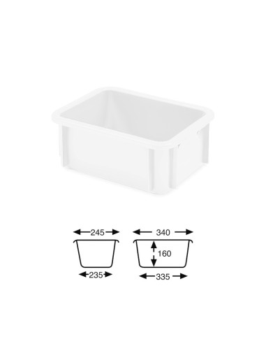 CUBETA BLANCA 395x295x165 mm -12lt.Cubetas