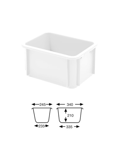 CUBETA BLANCA 395x295x215 -15lt.Cubetas