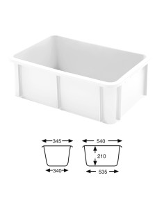 CUBETA BLANCA 595x395x215 mm -35lt.