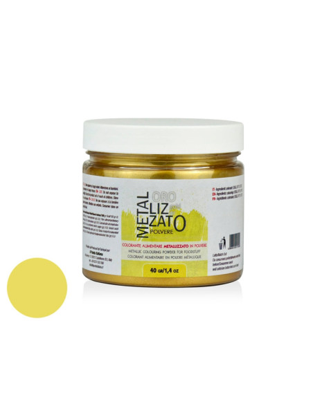 COLORANTE EN POLVO ORO REAL METALIZADO 40gMetalizado Polvo