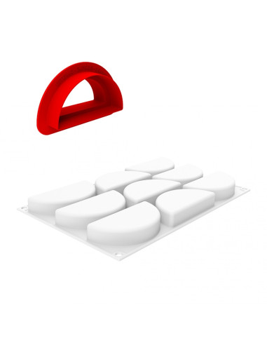 MOLDE RAINBOW 80 100 x 21 x h50mm 80mlSilikomart Monoporciones MOLDE RAINBOW 80 100 x 21 x h50mm 80mlSilikomart Monoporciones