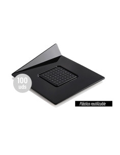 BANDEJA MONOPORCIÓN 83x83mm PK(100u) BLACK TRAYS