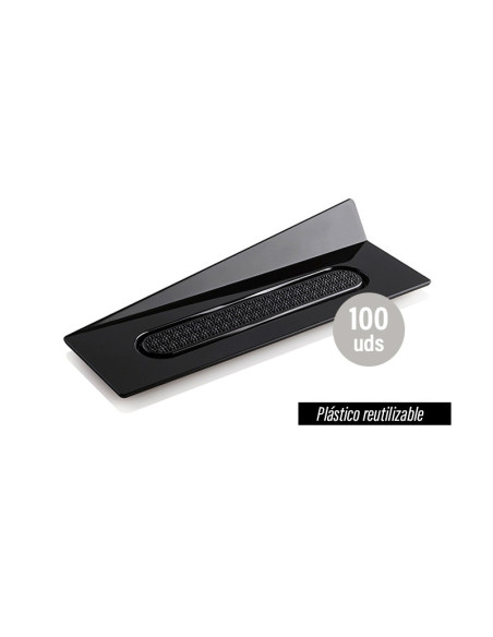 BANDEJA MONOPORCIÓN 140x40mm PK(100u) BLACK TRAYSBases plástico