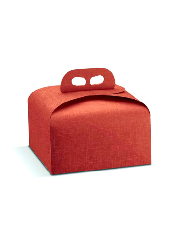 CAJA PANETTONE 245x245x130mm PK(10u) SETA BURDEOSCajas Panettone