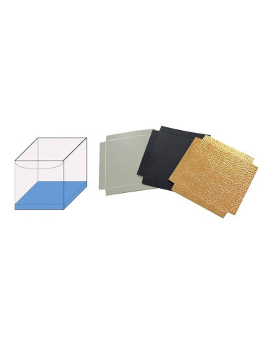 FONDO 90x90xh10mm PK(10u) REALZADO OROEstuches Transparentes