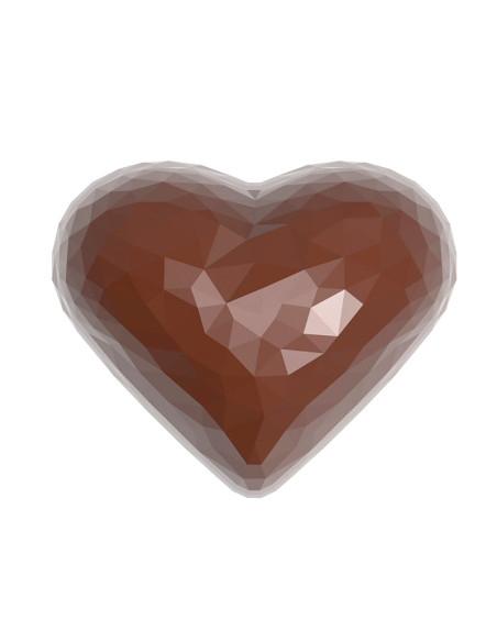 MOLDE CW1913 CORAZÓN FACETAS 36x29,5x19mm 21cChocolate World