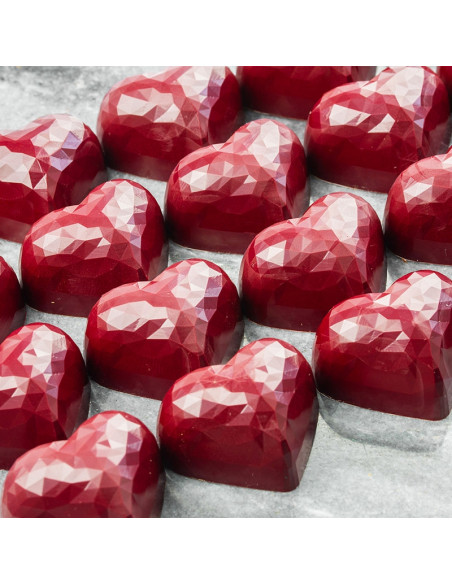 MOLDE CW1913 CORAZÓN FACETAS 36x29,5x19mm 21cChocolate World