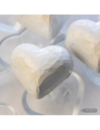 MOLDE CW1913 CORAZÓN FACETAS 36x29,5x19mm 21cChocolate World