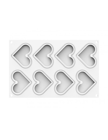 MOLDE LEVEL HEARTS 35 - 80x 66 xh12 mm 8c x 35mlBuffet