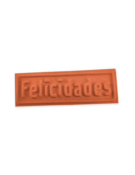 MOLDE PVC FELICIDADES 160x53x6mm (2i)Pvc Velas y pastillaje