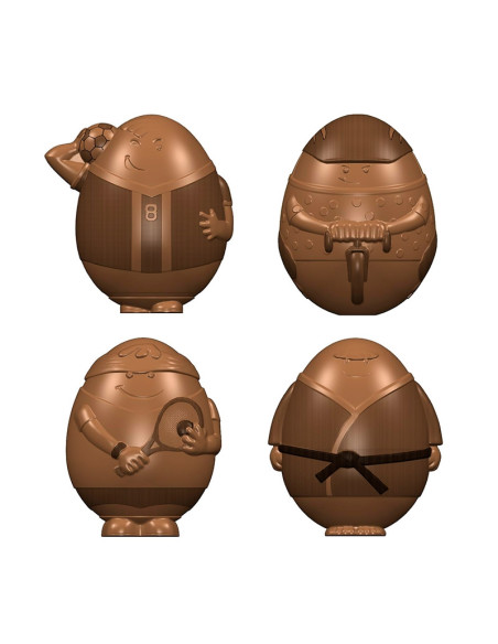 MOLDE POLIC. HUEVO MAILLOT SURTIDO1 65x50mmHuevos