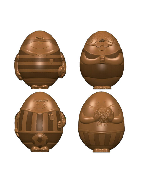 MOLDE POLIC. HUEVO MAILLOT SURTIDO2 65x50mmHuevos