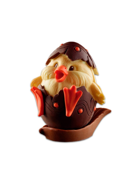 HUEVO MEDIO POLLUELO GUSCIO DECOSILSilicona 3D Pascua