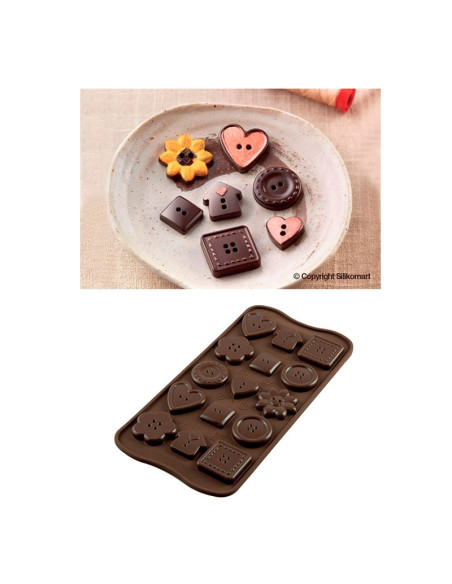 MOLDE BOMBÓN SCG029 CHOCO BUTTONSEasy Choc