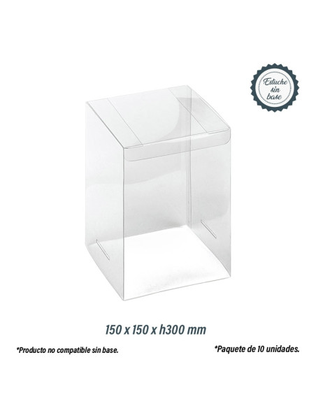 ESTUCHE ACETATO 150x150mm SIN FONDO (10u)Estuches sin Fondo