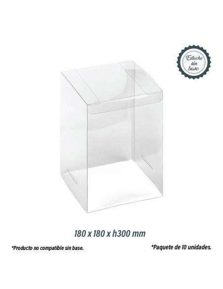 ESTUCHE ACETATO 180x180mm SIN FONDO (10u)Estuches sin Fondo
