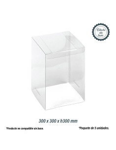 ESTUCHE ACETATO 300x300mm SIN FONDO (5u)