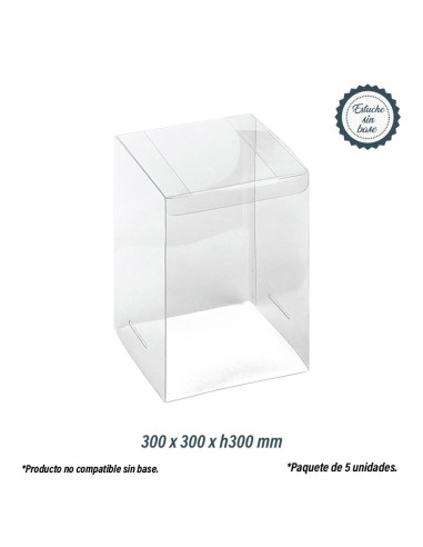 ESTUCHE ACETATO 300x300mm SIN FONDO (5u)Estuches sin Fondo