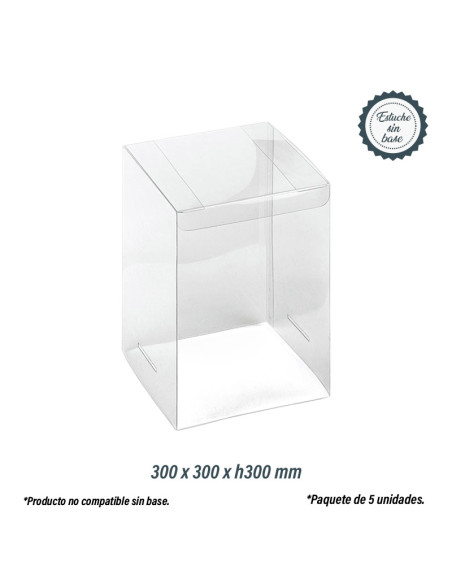 ESTUCHE ACETATO 300x300mm SIN FONDO (5u)Estuches sin Fondo