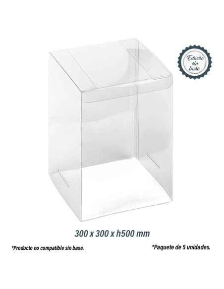 ESTUCHE ACETATO 300x300mm SIN FONDO (5u)Estuches sin Fondo