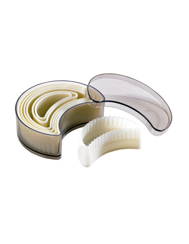 CORTANTES 7 MEDIAS LUNAS ACANALADAS POLYGLASSCortapastas polyglass