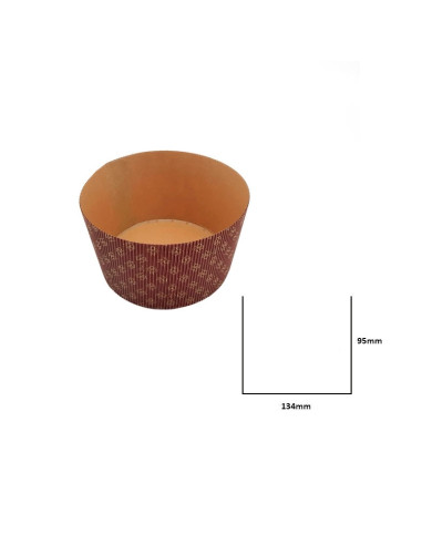 MOLDE PANETTONE M134 500g FLOR RÍGIDO PK(25u)Panettone