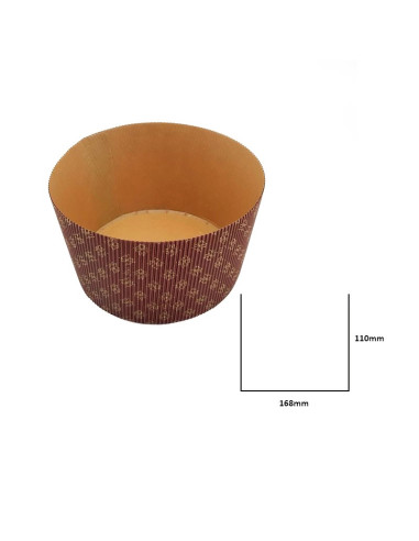MOLDE PANETTONE M168 1000g FLOR RÍGIDO PK(20u)Panettone