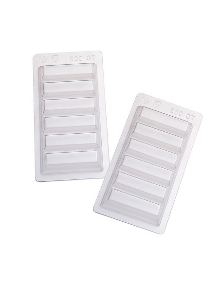 5 MOLDES PVC TABLETA 100g BARRA 150x70mmPvc Tabletas