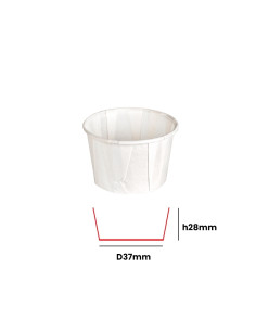 CÁPSULA F075 37x28mm BLANCA C/BORDE (250u)Cápsulas especiales