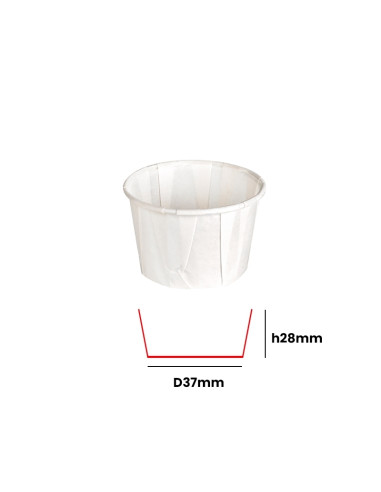 CÁPSULA F075 37x28mm BLANCA C/BORDE (250u)Cápsulas especiales
