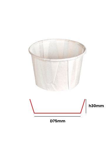CÁPSULA D75x30mm BLANCA C/BORDE BL (200u)Cápsulas especiales