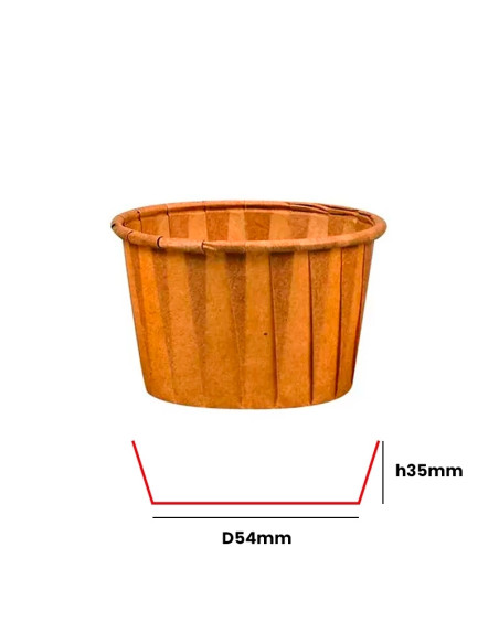 CÁPSULA 222 D54x35mm KRAFT C/BORDE (200u)Cápsulas especiales