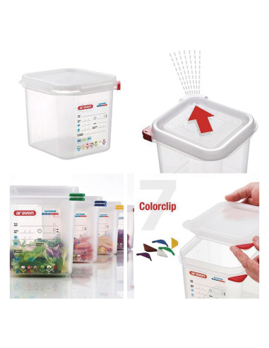 CONTENEDOR HERMÉTICO ARAVEN GN 1/9 H65 MM 0,6 LInicio