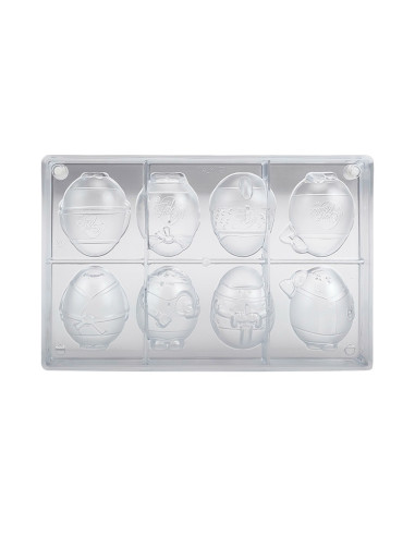 MOLDE POLIC. HUEVO MAILLOT SURTIDO1 65x50mmHuevos