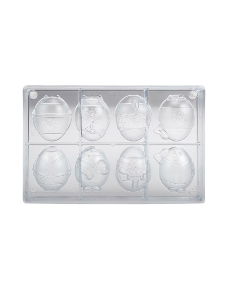 MOLDE POLIC. HUEVO MAILLOT SURTIDO1 65x50mmHuevos
